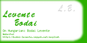 levente bodai business card